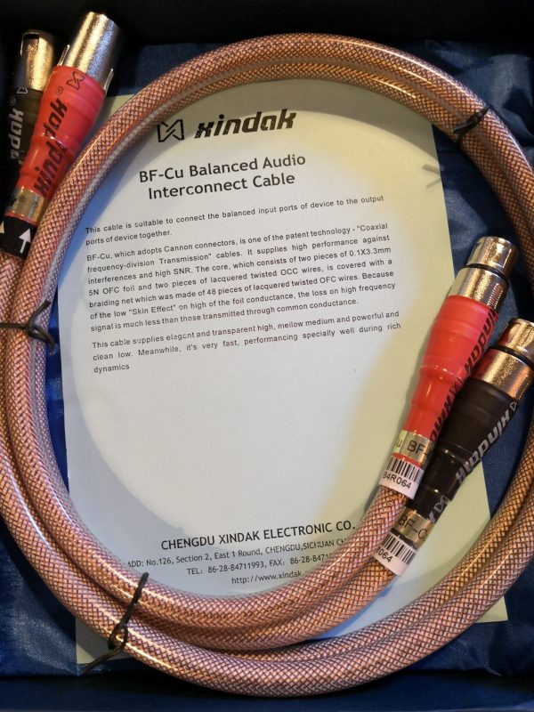 Xindak BF-Cu, XLR-kabel (1 meter)