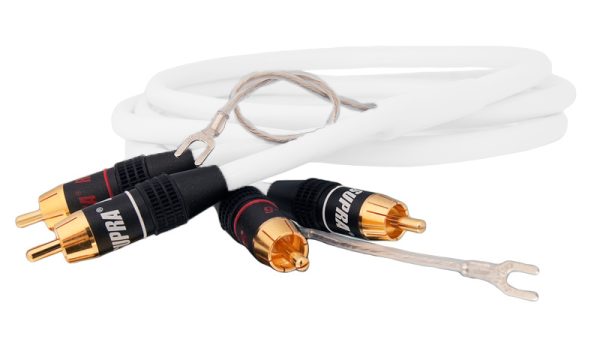 SUPRA Cables BILINE PHONO 2RCA White 1meter