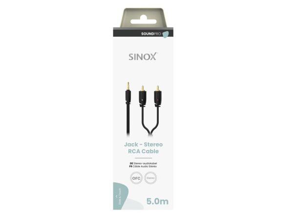 Sinox Jack til RCA, 5 meter